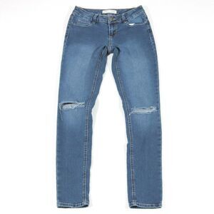 NOBO Jeans Womens 3 - 27x29 Skinny Stretch Distressed Med Blue Wash